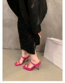 2023 Summer  Women Slipper  Narrow Band Ladies Elegant Sandal Thin High Heel Outdoor Dress Slides Shoe