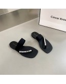 2023 Summer Flat Heel Women Slipper  Crystal Ladies Casual Sandal Outdoor Vaction Beach Slides Shoes Flip Flops