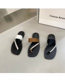 2023 Summer Flat Heel Women Slipper  Crystal Ladies Casual Sandal Outdoor Vaction Beach Slides Shoes Flip Flops