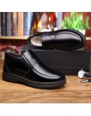 Genuine Leather Shoes Men Winter Boots Warm Cotton Shoes for Cold Winter Cow Leather Men Ankle Boots Male Footwear 452