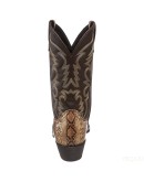  Autumn Winter Men Boots High Heel Iron Head Embroidered Serpentine Western Cowboy Boots Men Pointed Toe Slip-On Boots