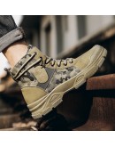 Camouflage Shoes for Men  Spring  Lace Up Outdoor Male Booties Platform Desert Military Boots Men's Ankle Boots