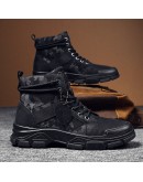 Camouflage Shoes for Men  Spring  Lace Up Outdoor Male Booties Platform Desert Military Boots Men's Ankle Boots