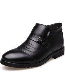  Genuine Leather Shoes Men Winter Boots Warm Plush for Cold Winter Mens Ankle Boots Cow Leather Male Footwear Black 899