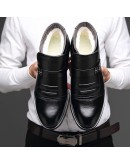  Genuine Leather Shoes Men Winter Boots Warm Plush for Cold Winter Mens Ankle Boots Cow Leather Male Footwear Black 899