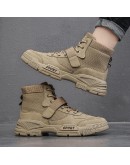 2023 Work Boots Men Comfort Desert Boots Retro Casual High Top Shoes for Men Round Toe Non-slip Hiking Booties Botas Hombre