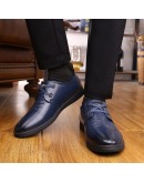  Men's Business Dress Shoes Genuine Leather England  Casual Oxfords Shoes Classic Men Leather Dress Shoes Loafers