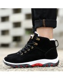 Men Boots Non-slip Snow Boots Men Ankle Boots  Men Fur Boots Winter Keep Warm man sneakers Work Shoes tyh6