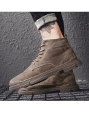 Version Snow Boots Men's Casual Shoes Winter Non-slip Flats Warm Plush Male Sneakers Trend High Top Man Cotton Shoes 896