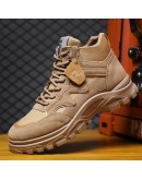 Men Boots Trend Lace Up Military Boots Male Casual Non-slip Comfort Wear-resistant Ankle Boots Outdoor Hiking Shoes 2023