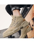 2023Men Boots Casual Motorcycle Shoes Man  Casual Tooling Shoes Autumn High Top Sneakers  Footwear Zapatos De Hombre