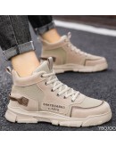 High Top Work Shoes for Men Platform Ankle Boots   Boots Outdoor Booties Combat Boots Casual Sneakers