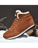 Men Boots Waterproof Winter Boots Men Lightweight Hight Top Leather Shoes Plus 48 No Slip Warm Snow Boots Plush Women Footwear