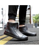 Rain Boots Men's Rubber Boots Man Water-proof Anti-skid Colorful Unisex Ankle Boots Lightweight Water Boots High Endpo890