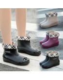 Rain Boots Men's Rubber Boots Man Water-proof Anti-skid Colorful Unisex Ankle Boots Lightweight Water Boots High Endpo890