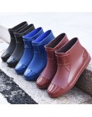 Rain Boots Men's Rubber Boots Man Water-proof Anti-skid Colorful Unisex Ankle Boots Lightweight Water Boots High Endpo890