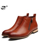 Split Leather Boots Men Shoes Footwear High  Zipper Party Business Oxfords Formal Dress Autumn Ankle Adult Men Boots 789