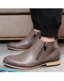 Split Leather Boots Men Shoes Footwear High  Zipper Party Business Oxfords Formal Dress Autumn Ankle Adult Men Boots 789