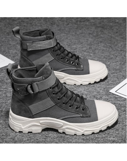 Men Boots Leather Waterproof Lace Up Military Boots Men Winter Ankle Lightweight Shoes for Men Winter Casual Non Slip