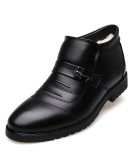  Genuine Leather Winter Boots Men Winter Shoes Cowhide Leather Warm Shoes Plush Black Chelsea Boots Man Ankle Booties 752