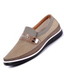 Summer Mesh Shoes Men Slip-On Flat Sapatos Hollow Out Comfortable Father Shoes Man Casual Moccasins Basic Espadrille 2023