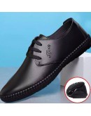  Men  flats super soft leather Shoes Men's Casual Shoes male Formal Office Business Oxfords shoes loafersmko