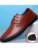  Men  flats super soft leather Shoes Men's Casual Shoes male Formal Office Business Oxfords shoes loafersmko