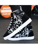 High top Sneakers Men Canvas Shoes Cool Street Shoes Young Male Sneakers Black Blue Red Mens Causal Shoes kj6