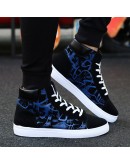 High top Sneakers Men Canvas Shoes Cool Street Shoes Young Male Sneakers Black Blue Red Mens Causal Shoes kj6