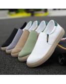 Shoes Men's Casual Canvas Summer Slip on Loafers For Men Flats Breathable Driving Shoes Male Cloth Walking Sneakers Board Shoe