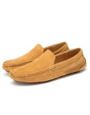 Suede Leather Man Loafers   Casual Shoes For Men Boat Shoes Handmade Men Slipon Driving Shoes Male Moccasins Zapatos