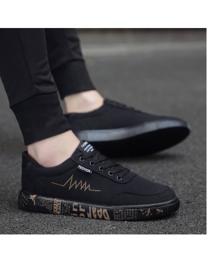  Spring Summer Canvas Shoes Men Sneakers Low top Black Shoes Men's Casual Shoes Male   shoesujm9