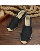 2023 Summer Autumn Men Canvas Shoes Breathable Men's Casual Shoes Slip-On Hemp Shoes Graffiti Espadrilles Women Footwear Flats