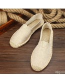 2023 Summer Autumn Men Canvas Shoes Breathable Men's Casual Shoes Slip-On Hemp Shoes Graffiti Espadrilles Women Footwear Flats