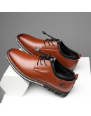 Men  High  Oxford Shoes Business Spring Autumn Breathable with holes Men's Formal business trend Shoes89h