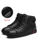 Genuine Leather Men Waterproof Boots Men Casual Shoes  Ankle Boots For Men High Top Winter Men Boots Size 663