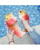 Summer Beach Funny Slippers Man Footwear Family Shoes Parent-child Sandals Plus Size 24-47 Shoes  Unisex Fish Slippers 