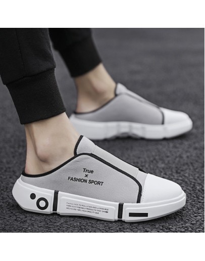 Summer Comfort Casual  Outdoor Beach Sports Low Tops Breathable Lightweight Men Half Closed Toe Slippers 2023