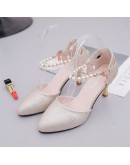 miaoguan Women Comfortable Spring Summer 6cm High Heel Pumps Lady Casual White Wedding Elegant High Heel Shoes Leisure Shoes