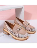 Casual Shoes Big Size 43 Shoelaces Leisure Patchwork Woman Shoes Flats Platform Leather PU Loafers  Zapatillas Mujer