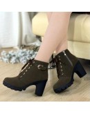 Women High Heeled Ankle Boots Ladies Autumn Winter Womens Shoes High Heels 8.5cm Female Boot Botas De Mujer Plus Size 41 42