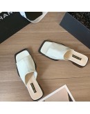 2023 Slippers Women's High Heels Summer Square Pointed Open Toe Slippers Flip-flops Dress Sandals Party Women Shoes Sandals