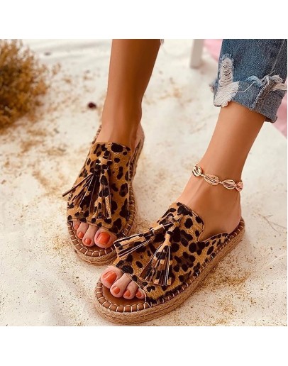 Flats Sandals Womans Espadrilles   Slides Holiday Tassel Handmade Female Slippers Designer Summer Shoes  Leisure