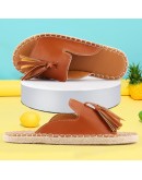 Flats Sandals Womans Espadrilles   Slides Holiday Tassel Handmade Female Slippers Designer Summer Shoes  Leisure