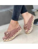 Summer Women's Sandals Color Bow-Knot Casual Woman Slippers Platform Female Slides Slip-On Outdoor Female Footwear 