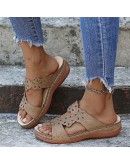 Women Slippers  Trend Wedges Shoes Summer Open Toe Flat Platform Sandals Ladies Casual Beach Flip Flops Shoes Female Slipper