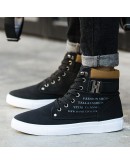 Men's Sneakers  Autumn And Winter Matte Leather High Top Men's Shoes Large Size Size 47 Retro Casual Men's Boots