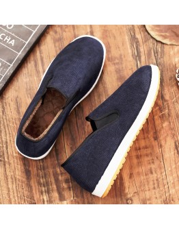 Cloth boots Men Soft Sole Chinese Embroidery Men Shoes Chinese Style boots Round Mouth Cloth Shoes 2023