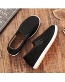 Cloth boots Men Soft Sole Chinese Embroidery Men Shoes Chinese Style boots Round Mouth Cloth Shoes 2023