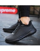 Breathable Men Casual Shoes Woven Shoes Soft comfortable Sneakers  Thick bottom Men Adulte Chaussures pour hommes